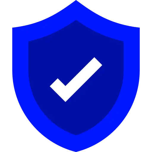 escudo con un check blanco dentro