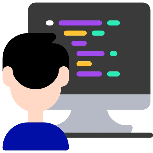 hombre frente a monitor de una computadora