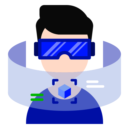 persona con artefactos de realidad virtual sobre el rostro