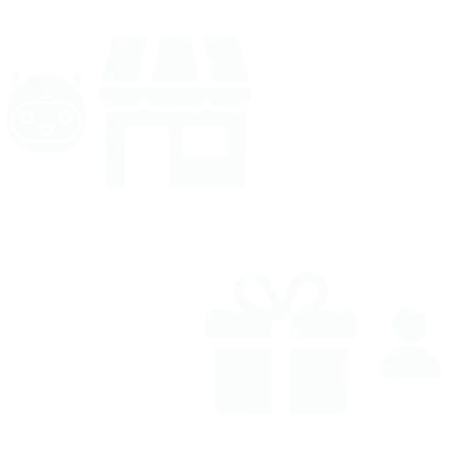 iconos de tienda, persona, regalo y bot