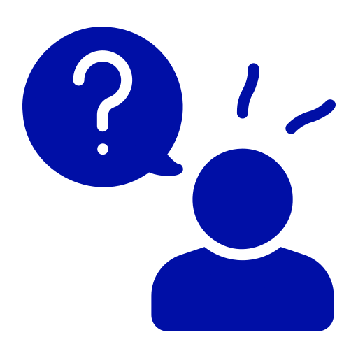 icono que emula a una persona confundida y pensando con dificultad